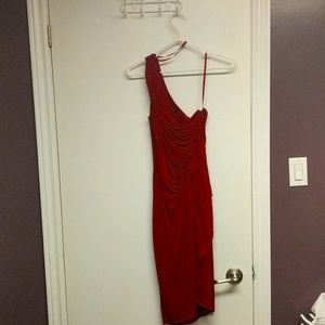 Le Chateau dress, extra small, deep red